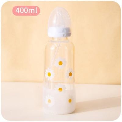 Strawbunny Adult Bottle - 400ml Daisy Collage - adult bottle, baby bottles, bipples, cartoon