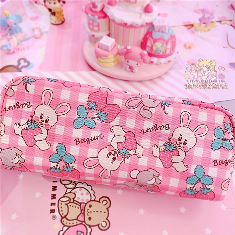 Strawbunny Storage Bag - Strawberry Bunny Bag - cosmetic bag