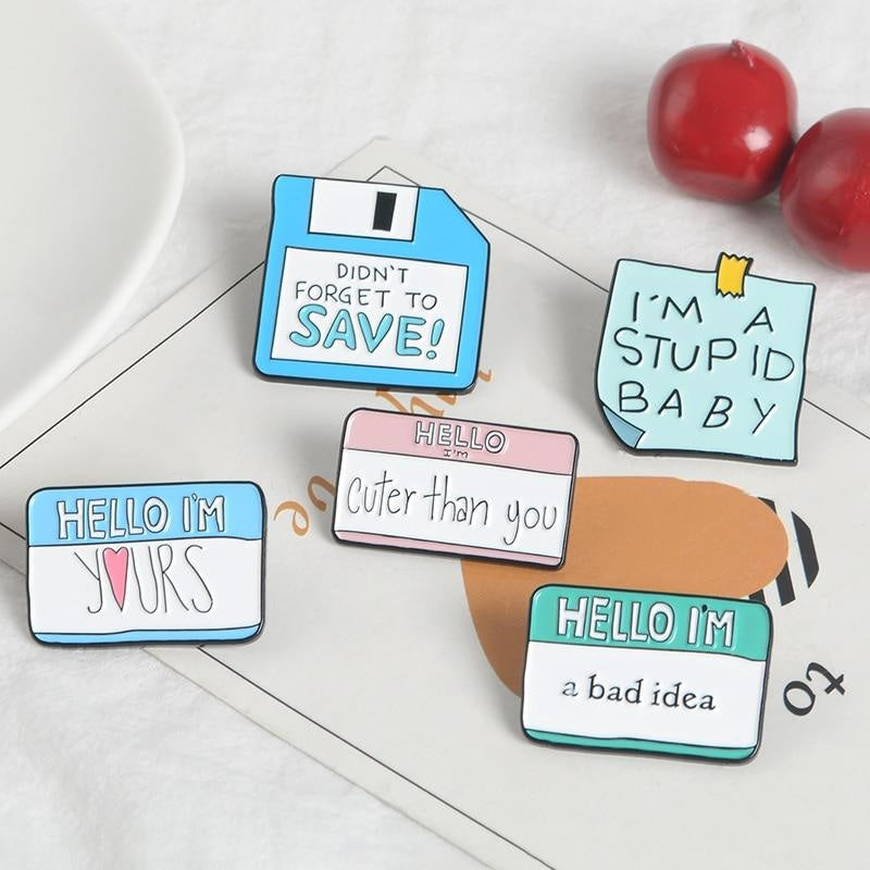 I'm a stupid baby enamel pin lapel brooch metal pins abdl ageplay kink fetish ddlg mdlg by ddlg playground