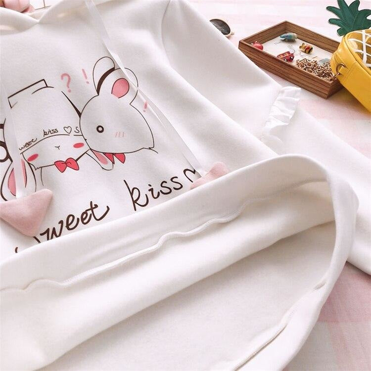 Sweet Bunny Kisses Hoodie - sweater
