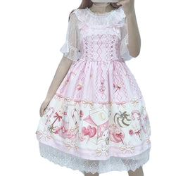 Pastel Pink Sweets Candy JSK Sweet Lolita Dress EGL Kawaii Fashion Fairy Kei 