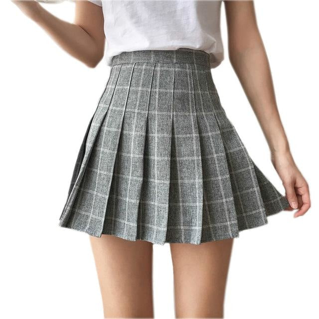 Tartan Plaid School Girl Skirt - skirt