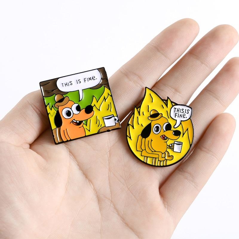 This Is Fine Enamel Pin - pin