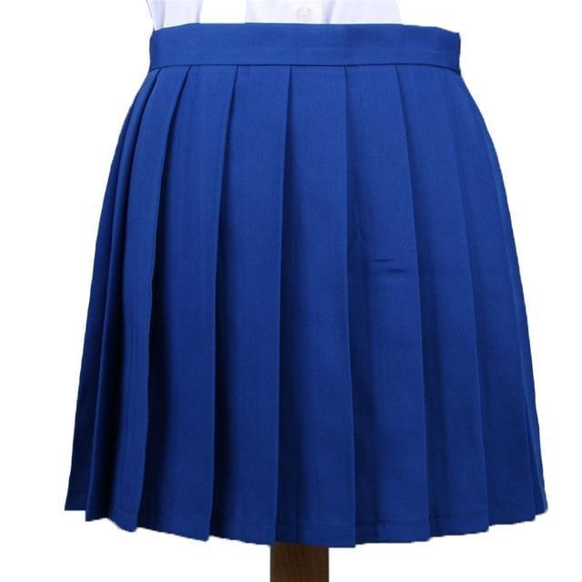 Solid Pleated Skirt School Girl Kawaii Plus Size Cute DDLG Playground