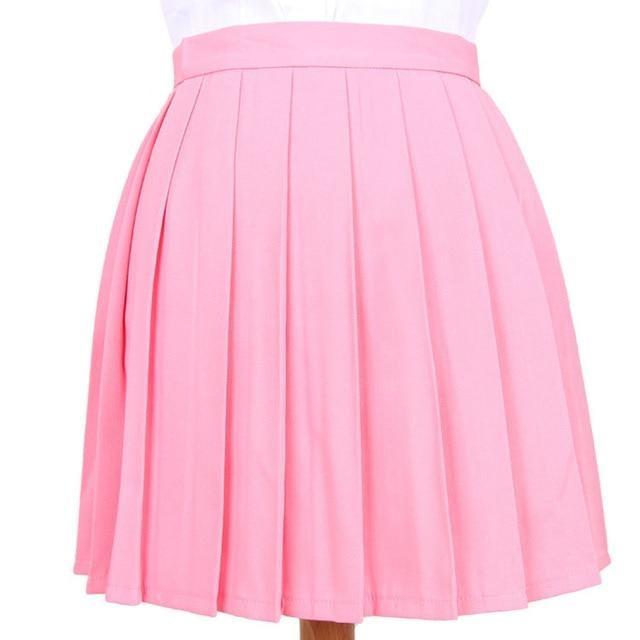 Traditional Pleated Skirt (up to 3XL) - Pink / S - skirt
