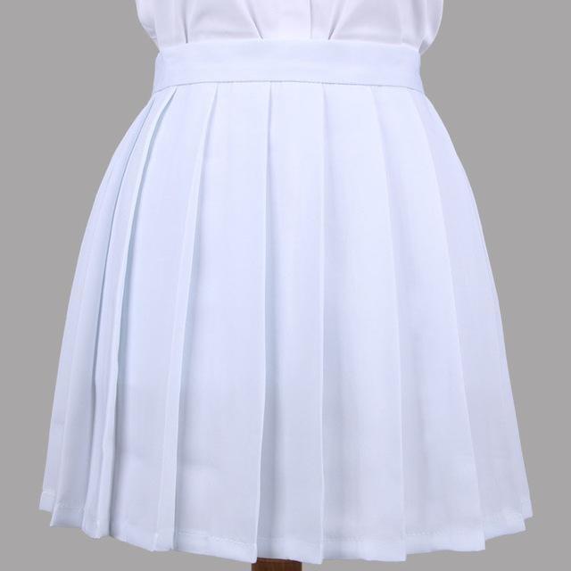 Traditional Pleated Skirt (up to 3XL) - White / S - skirt