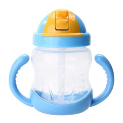 Traditional Blue Sippy Cup Toddler Drinking Plastic Bottle With Straw Age Play ABDL Adult Baby Fetish by DDLG Playground