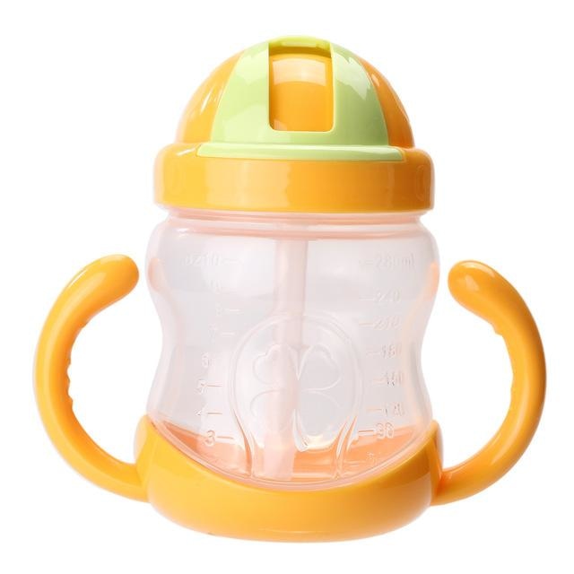 Traditional Yellow Sippy Cup Toddler Drinking Plastic Bottle With Straw Age Play ABDL Adult Baby Fetish by DDLG Playground