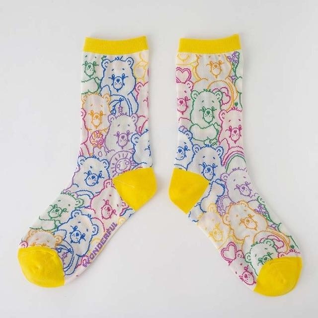 Transparent Care Bear Sockies - Care Bear Collage - socks
