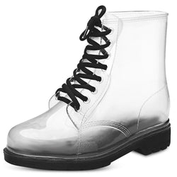 Transparent Rain Booties - Black / 5 - boots