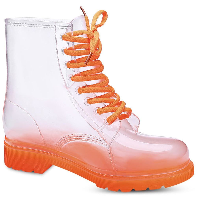 Transparent Rain Booties - Orange / 10 - boots