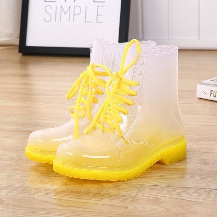 Transparent Rain Booties - Yellow / 7 - boots