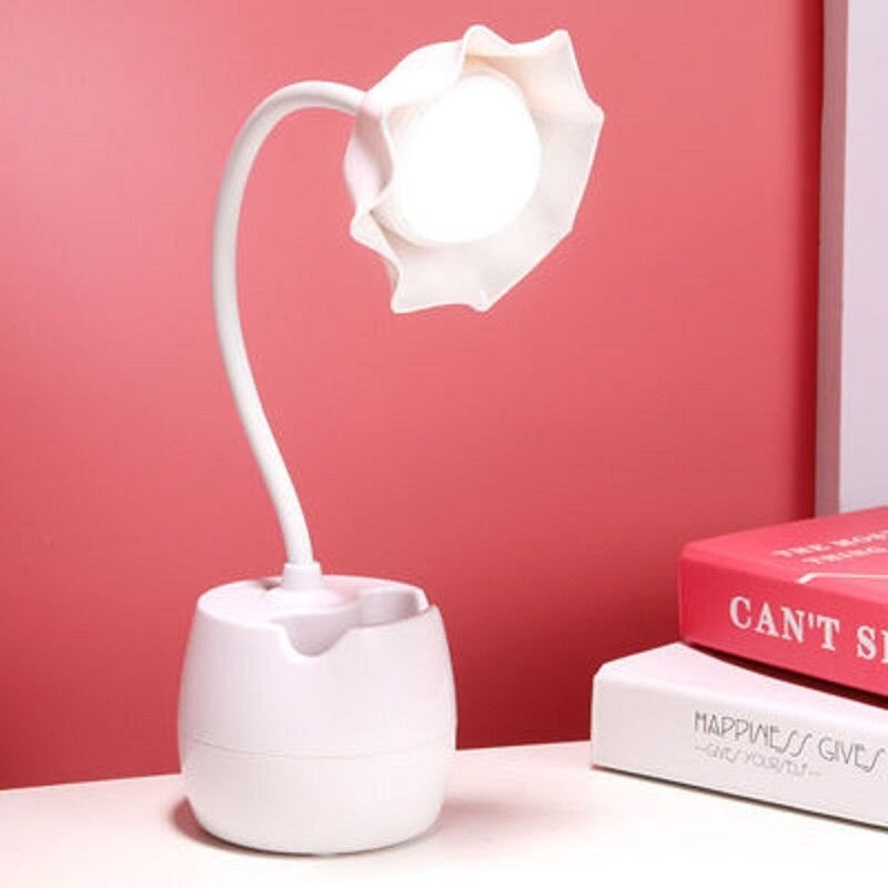 Tulip Desk Lamp - White - bedroom, bedroom decor, lamp, desk fairy kei
