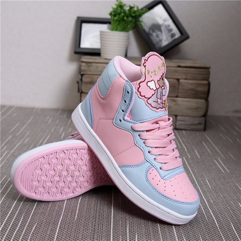 fairy kei little twin star sanrio hi top sneakers high tops shoes candy colored sweet lolita yume kawaii harajuku japan fashion dd/lg cgl abdl age regression by ddlg playground