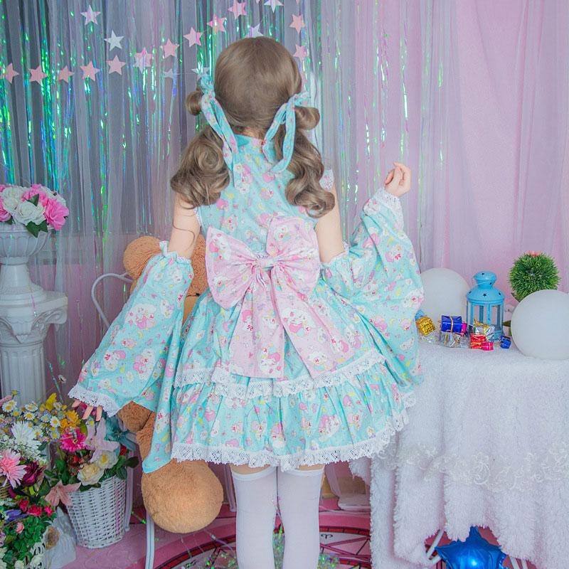 Twin Star Kimono Dress - chinese, classic lolita, fairy kei, japan, japanese