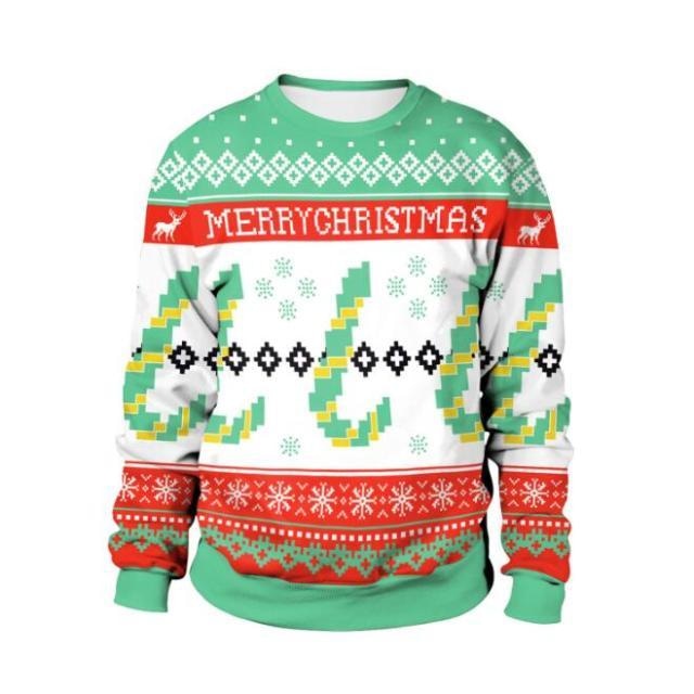 Ugly Christmas Sweaters - L / Candy Cane - christmas sweaters, crewneck sweater, crewnecks, festive, holiday