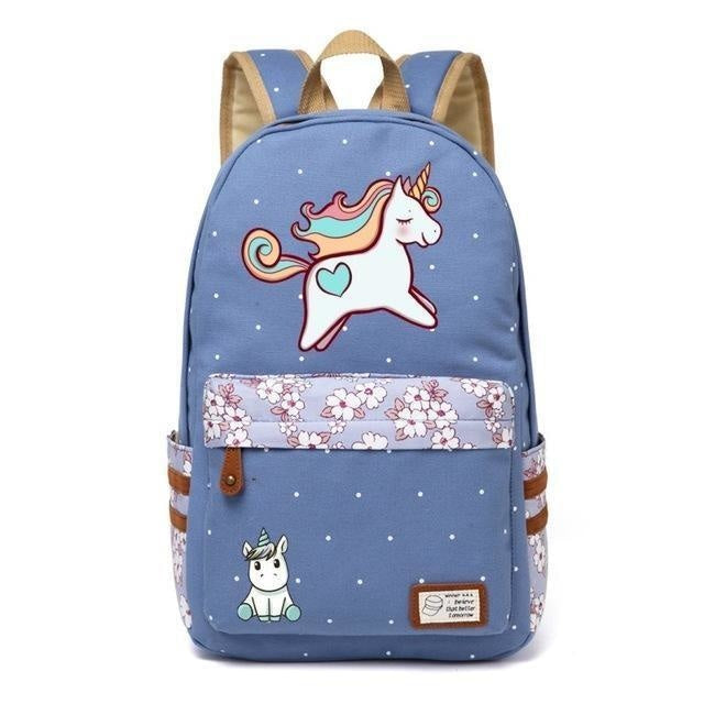 Unicorn Backpacks - Light Blue 1 - backpack