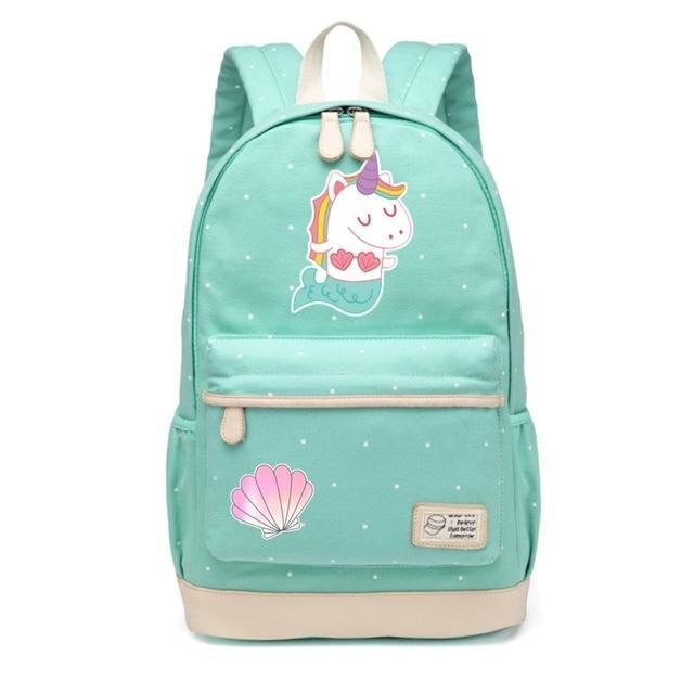 Unicorn Backpacks - Green Mermaid - backpack
