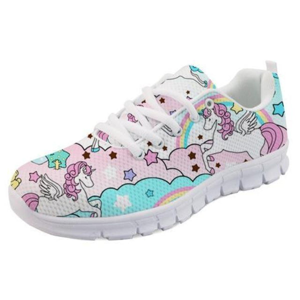 Kawaii Cloud Unicorn Shoes Sneakers Athletic Footwear Cute Pastel Fairy Kei Style 