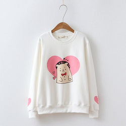 Valentine Bear Crewneck - White / L - sweater