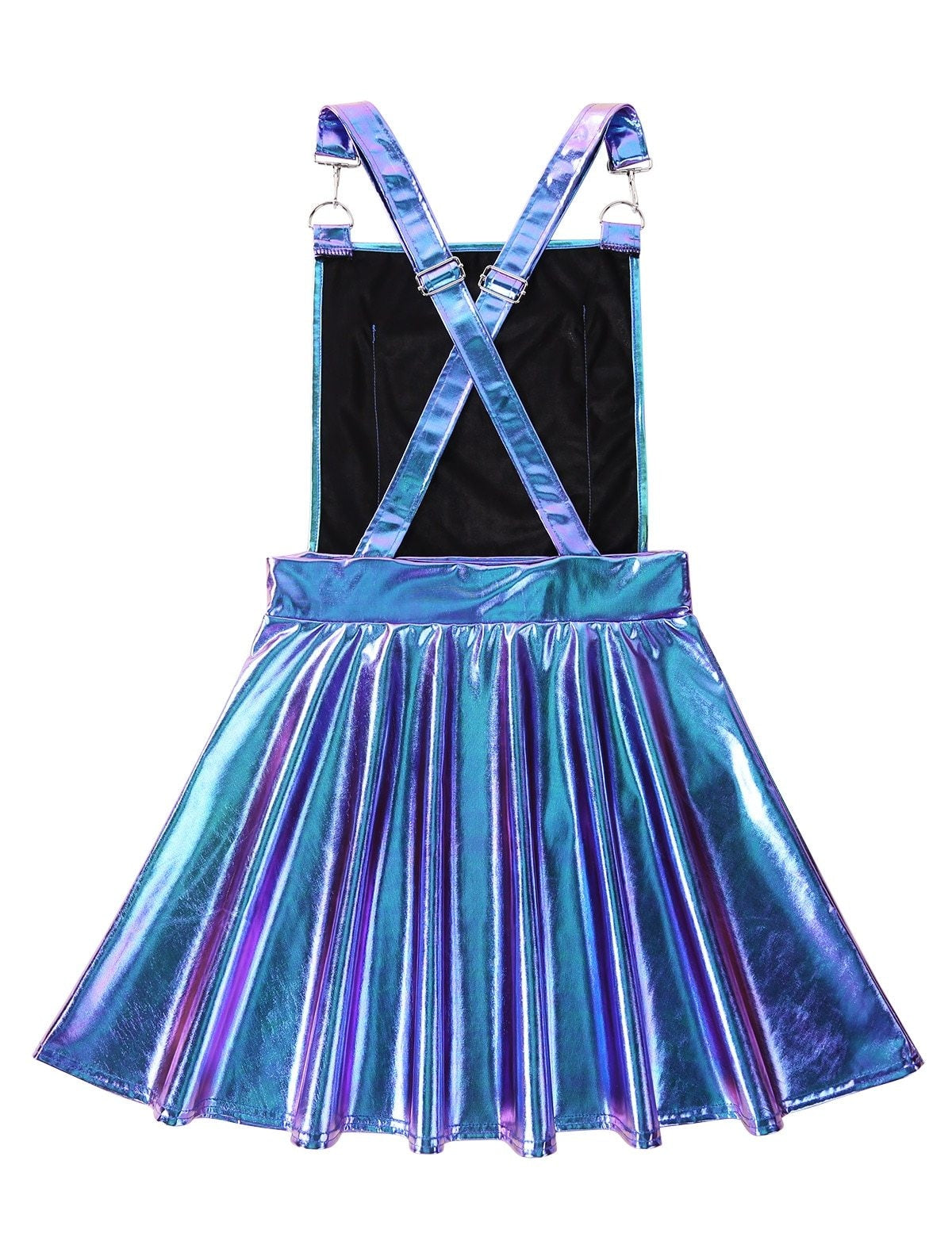 Vinyl Princess Overall Dress Suspenders Holographic – DDLG Playground