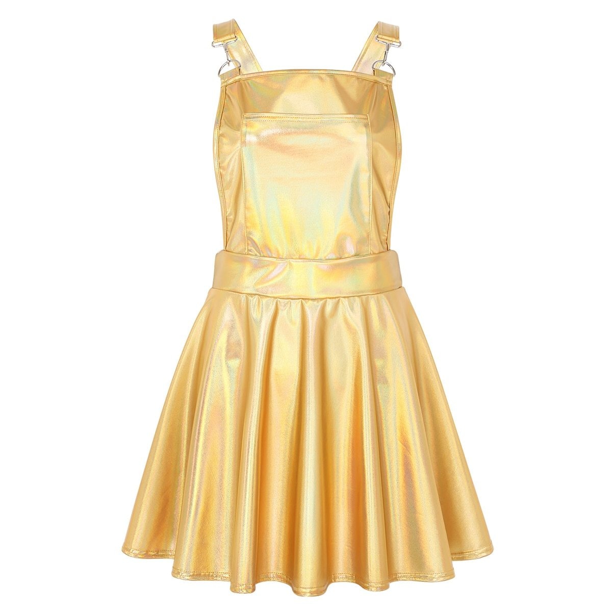 Vinyl Princess Overall Dress Suspenders Holographic – DDLG Playground