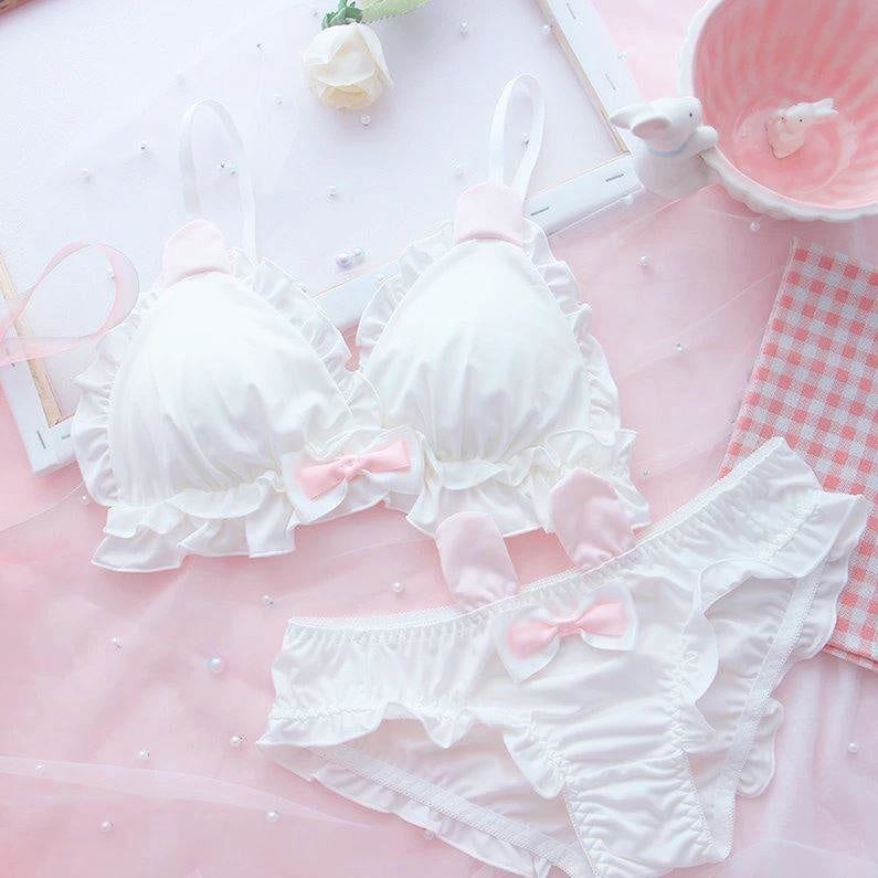 White Rabbit Lingerie Set Lolita Kawaii Underwear – DDLG Playground