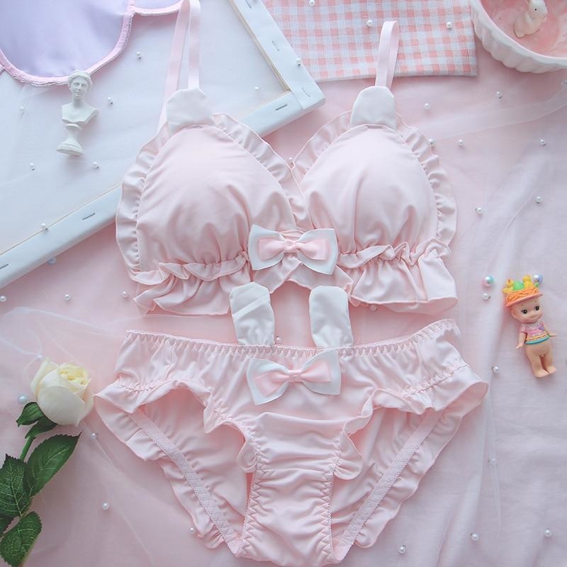 White Rabbit Lingerie Set - Pink / S (A Cup) - lingerie