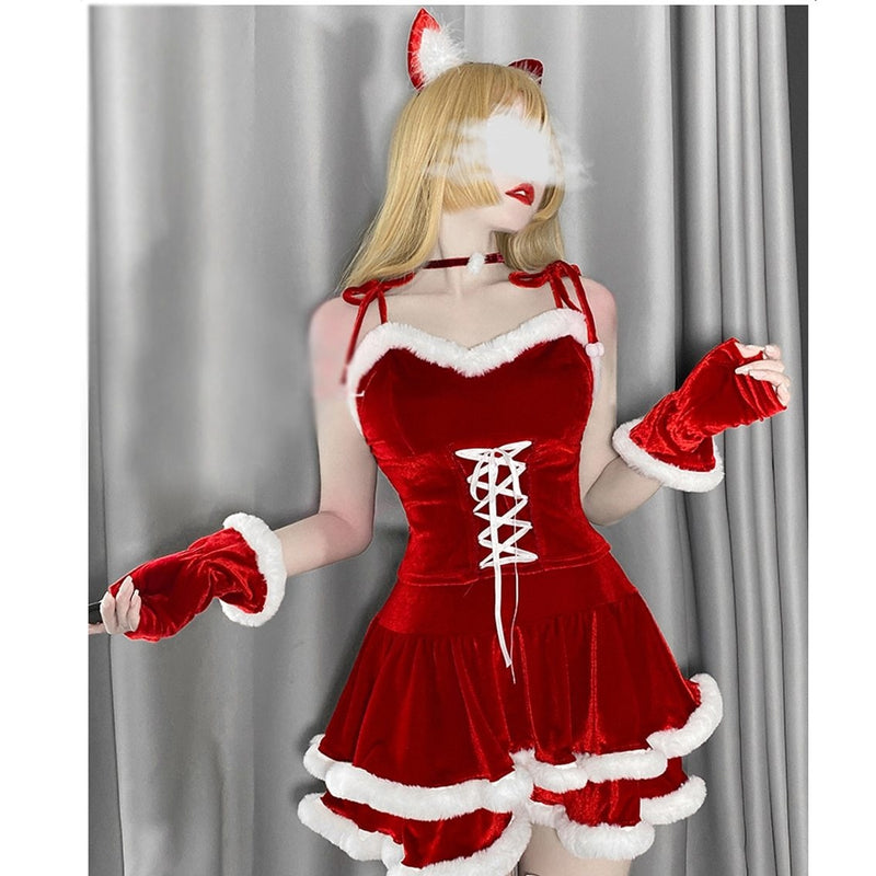Winter Lolita Dress & Costume Set - christmas, christmas costume, cosplay, costumes, dresses