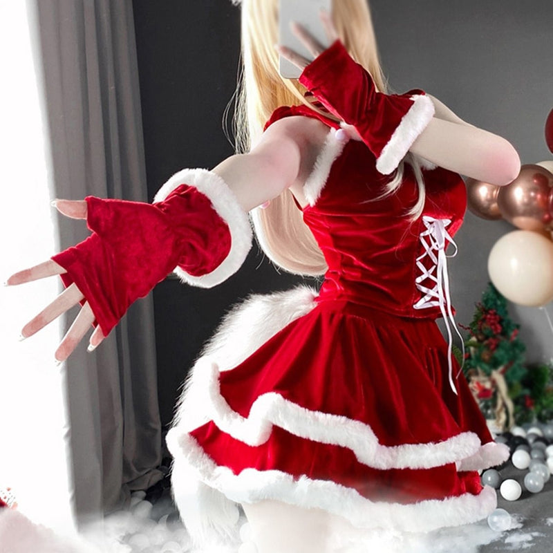 Winter Lolita Dress & Costume Set - christmas, christmas costume, cosplay, costumes, dresses