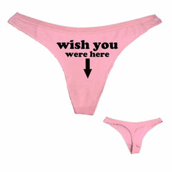 Wish You Were Here Pink G-String Thong Underwear Sexy Panties Fetish Kink Sex Goddess by DDLG Playground