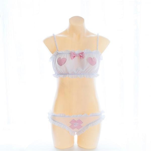 see through mesh gauze lingerie set kawaii fashion intimates bra panties underwear bedroom apparel cgl abdl ddlg playground