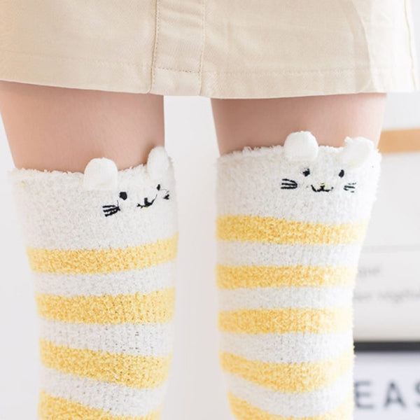 Yellow Cat Thigh Highs - socks