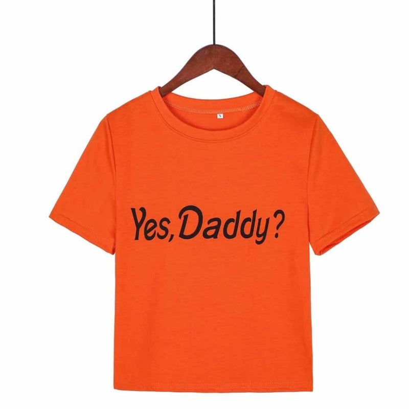Yes Daddy Cropped Tee - shirt