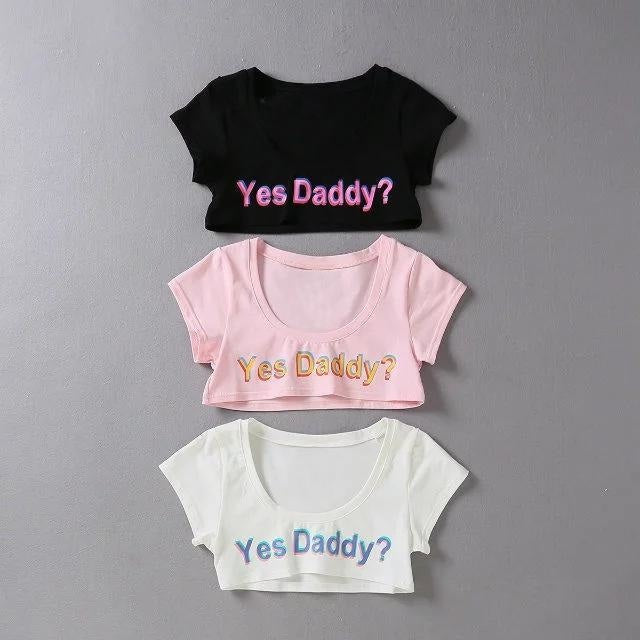 yes daddy crop top micro small under boob cropped t-shrit cgl kink fetish dd/lg cgl little space by ddlg playground