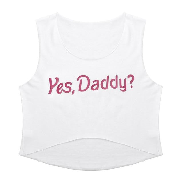 Yes Daddy Tank Top - White Sleeveless / L - shirt